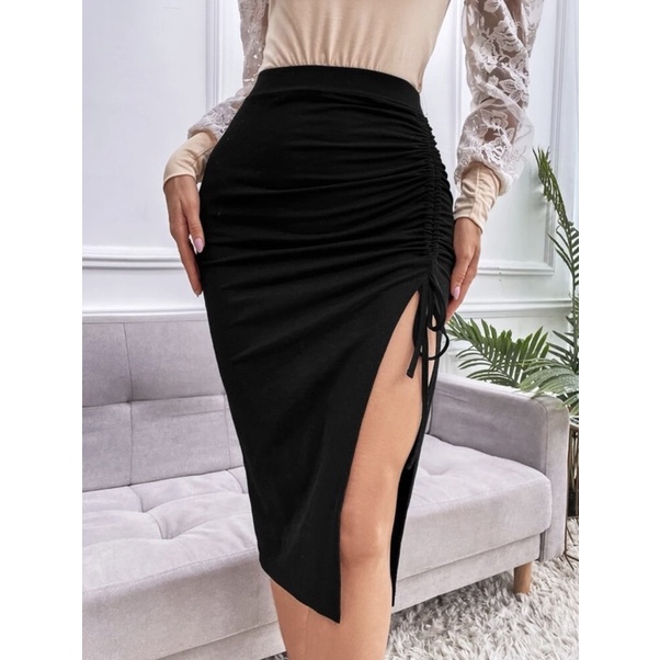 [ SIZE LỚN BIGSIZE 55Kg-100Kg ] CHÂN VÁY RÚT DÂY XẺ ĐÙI
