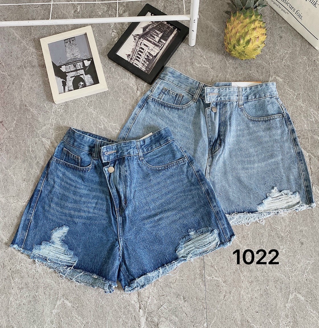 [HCM]Quần Short Jean Nữ Rách Bigsize Từ Size S đến Size 35 MS1022