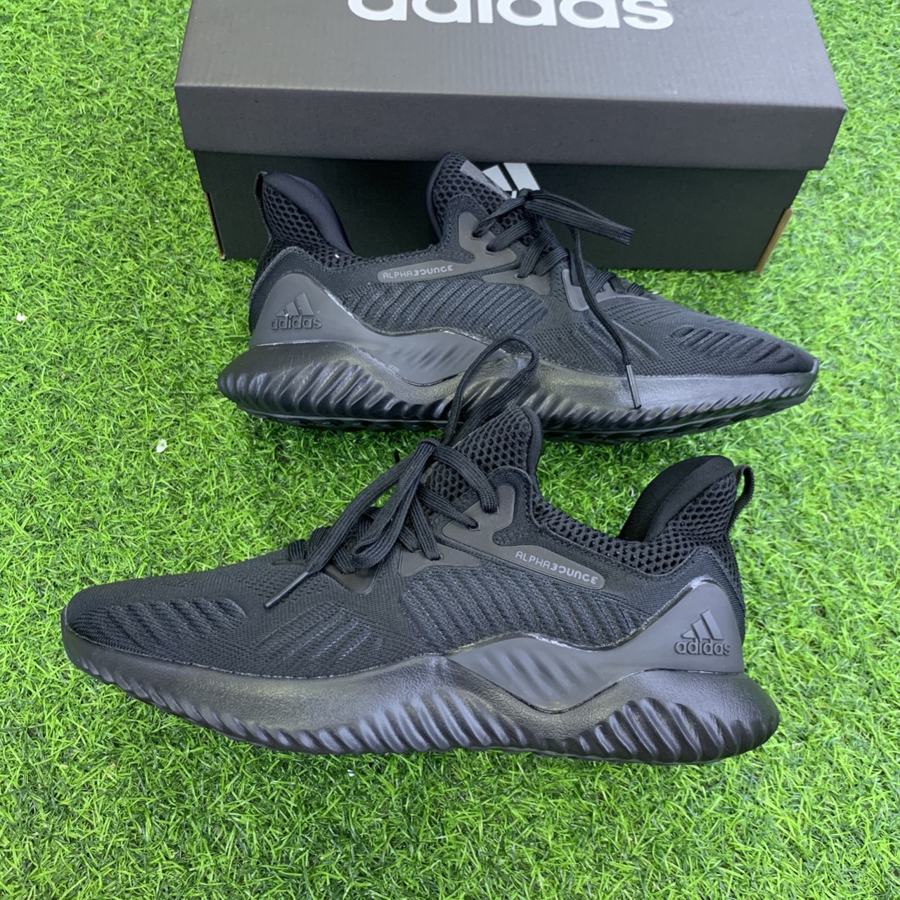 [ VIDEO ẢNH+HỘP BẢO VỆ GIÀY] giầy thể thao Alphabounce beyond black đen thời trang nam nữ