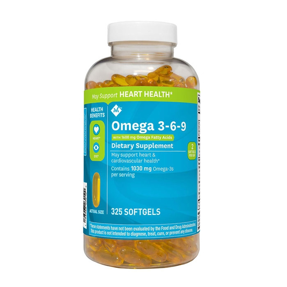 Member's mark support heart health omega 3-6-9 325 viên