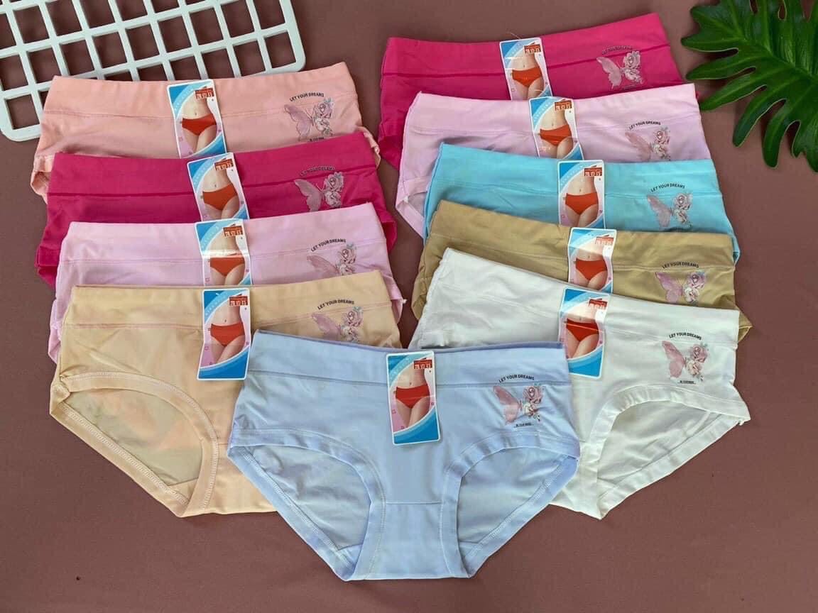 Combo 05 Quần lót nữ thun cotton cao cấp vải siêu mịn,siêu êm, size 45-60kg, shop giao ngẫu nhiên hoa văn