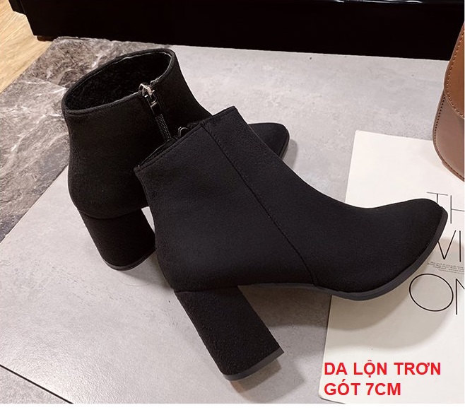 [HÀNG XỊN] Giày boot đế vuông da lộn 6 phân cao cấp S148