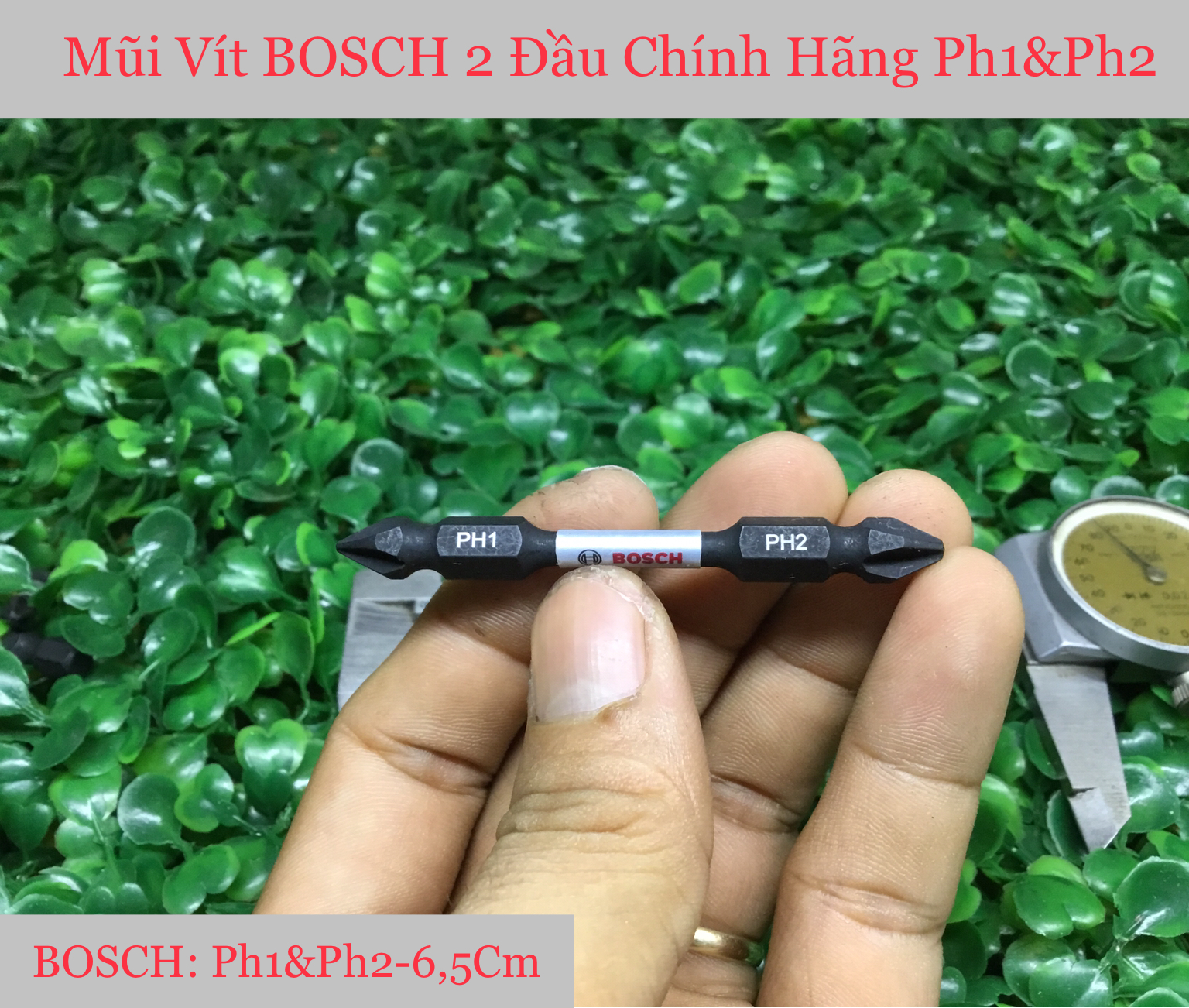 [HCM]Mũi Vít 2 Đầu Ph1&Ph2-6.5Cm Có Từ