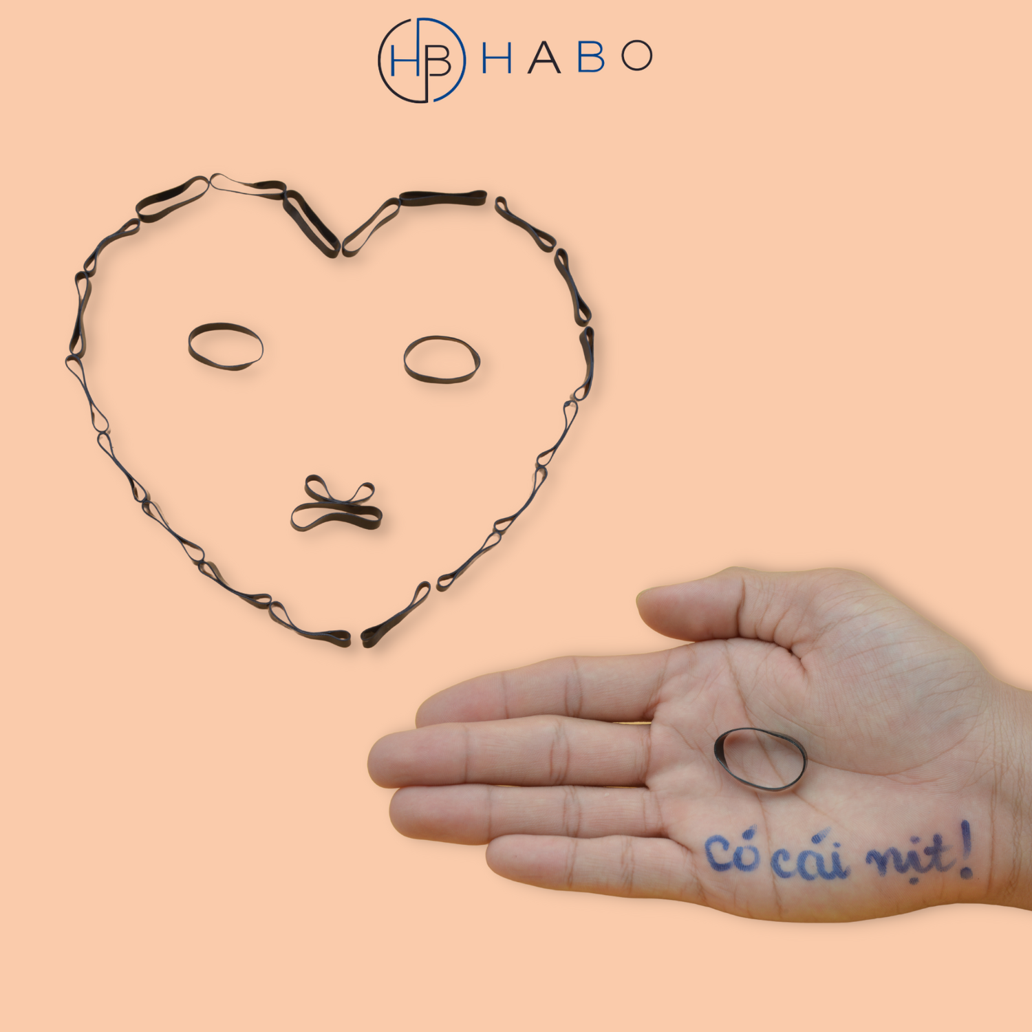 Thun cột tóc đen, chun buộc tóc màu đen siêu dai 100g