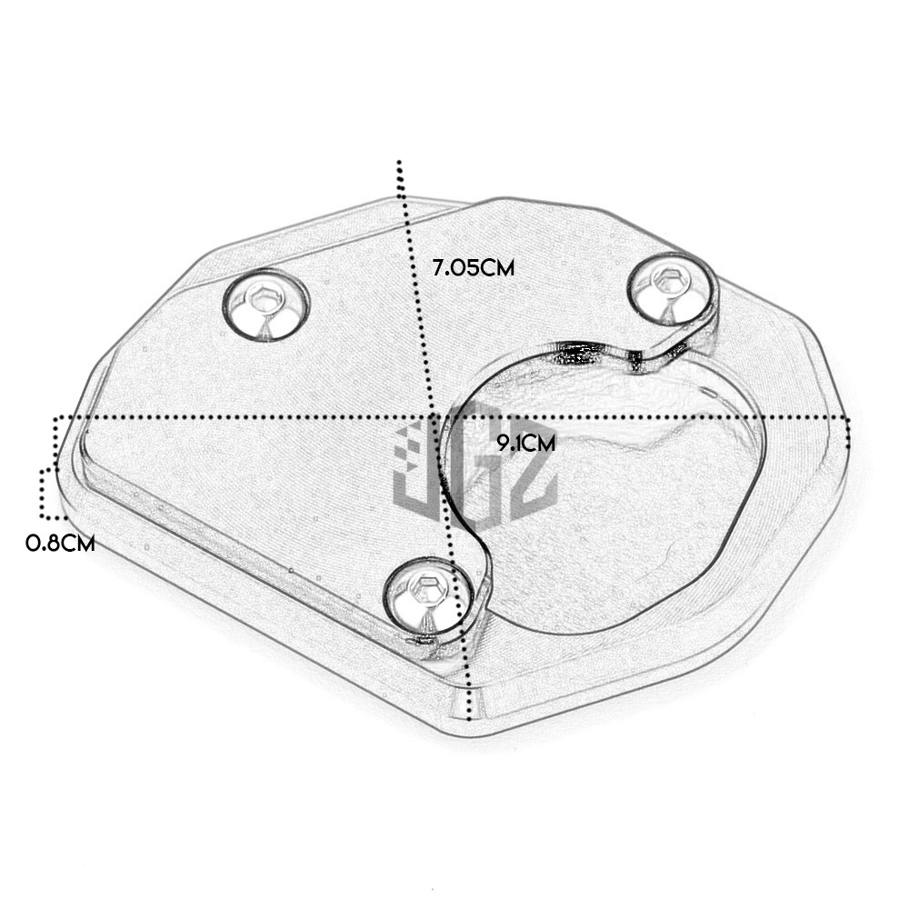 Motorcycle Kickstand Enlarger CNC Stand Plate Extension Pad Support Modified Accessory for Triumph Trident 660