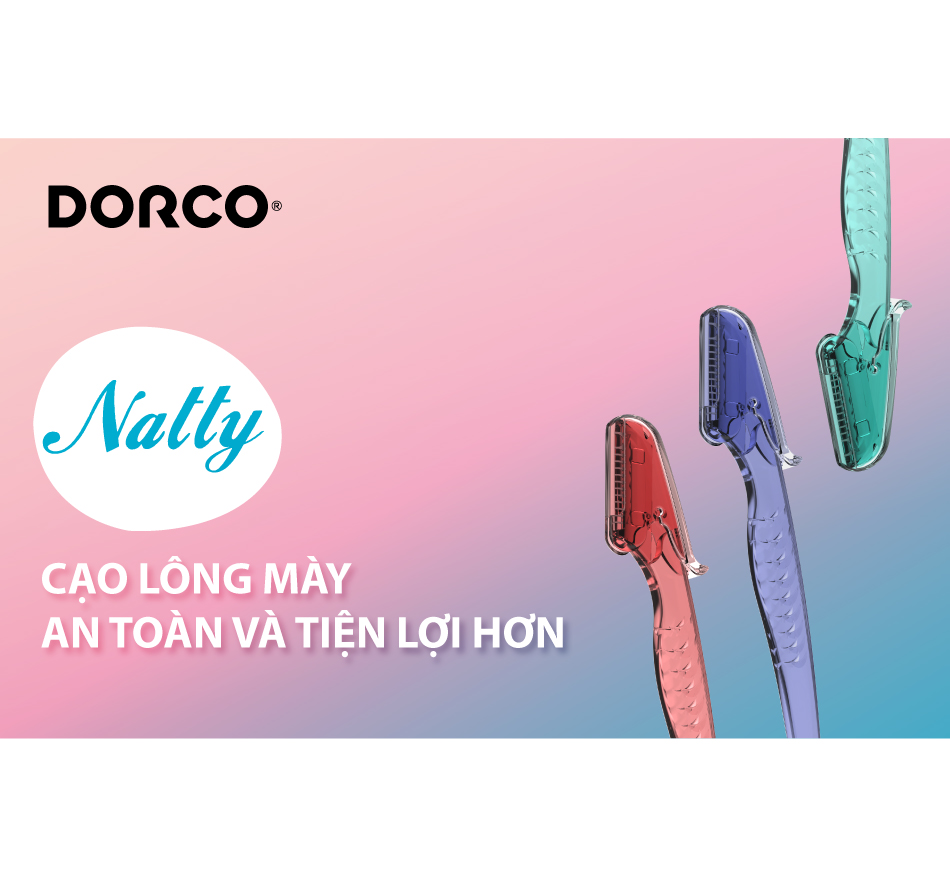 Combo 06 dao cạo chân mày DORCO Natty Eyebrow