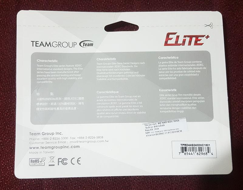 Ram máy tính để bàn Team 4GB DDR4 bus 2400 (new)