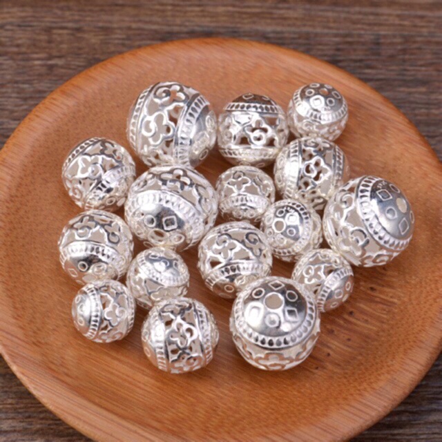 Charm bi bạc họa tiết vân mây - mh074
