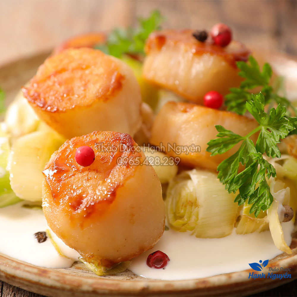 Cồi sò điệp khô Phan Thiết (10g (Cồi dày, giòn, thơm ngon bổ dưỡng) - Thảo dược Hạnh Nguyên