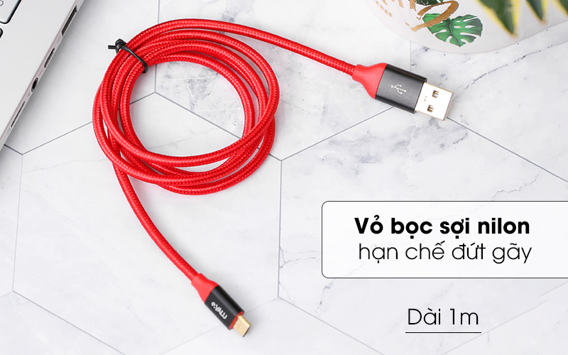 🔴Hàng Chính Hãng🔴Dây cáp Micro USB 1 m e.VALU LTM-01 Max 2.1A