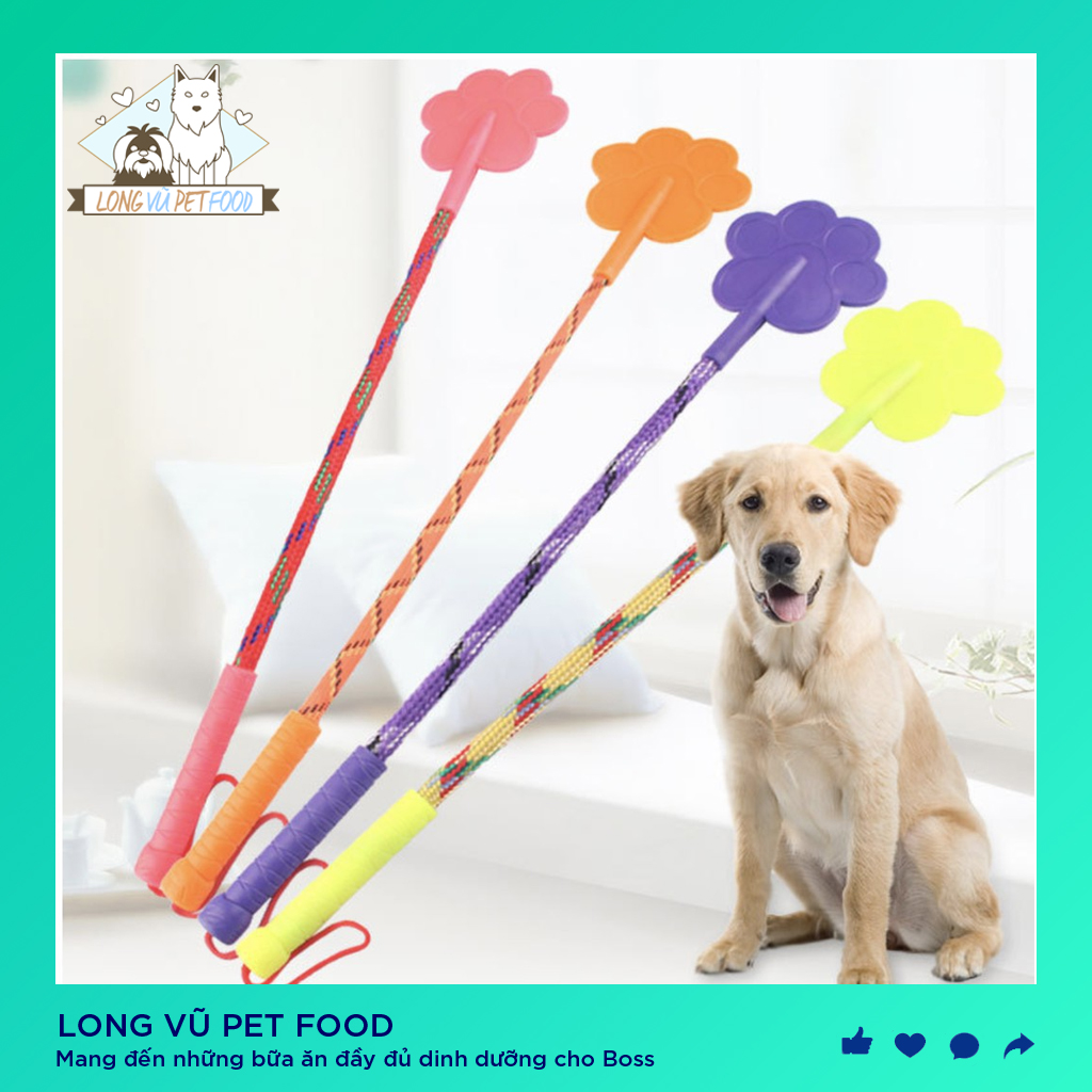Cây tét đít chó mèo dụng cụ huấn luyện thú cưng nghe lời cỡ nhỏ 42cm - Roi tét đít huấn luyện chó mèo - Long Vũ Pet Food