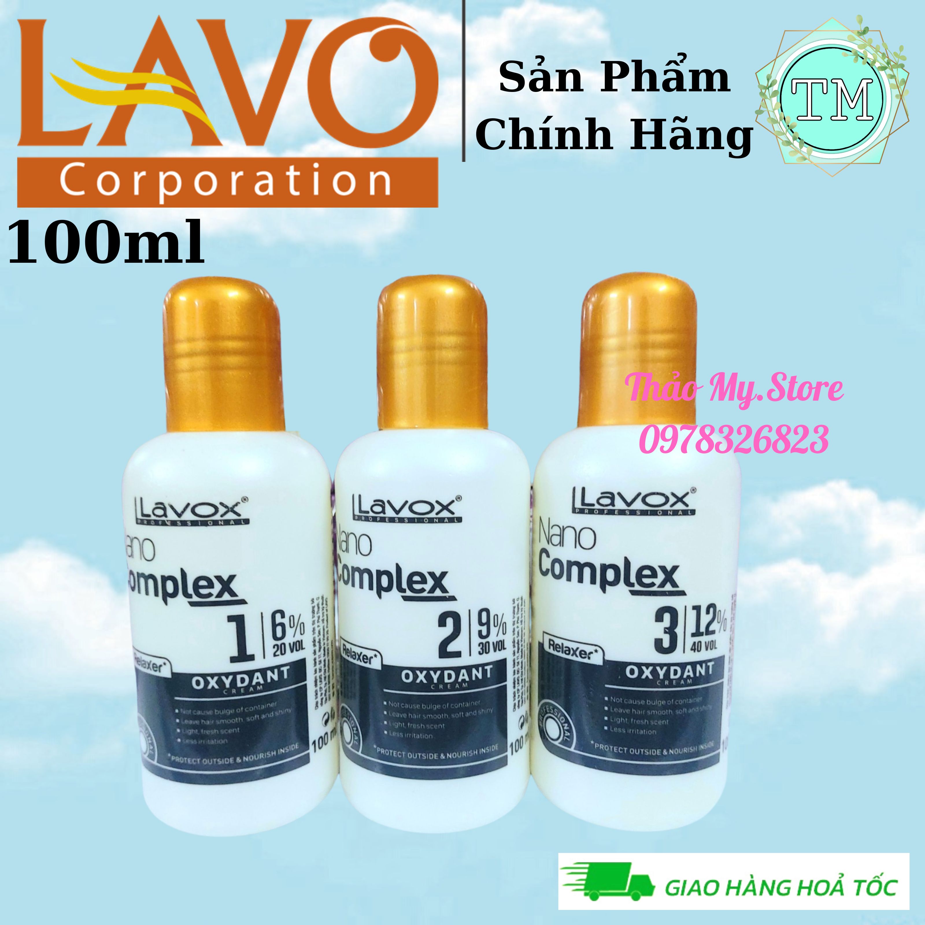 Oxy Nhí Trợ Nhuộm Siêu Dưỡng Lavox Nano Complex 100ml (6%, 9%, 12%)