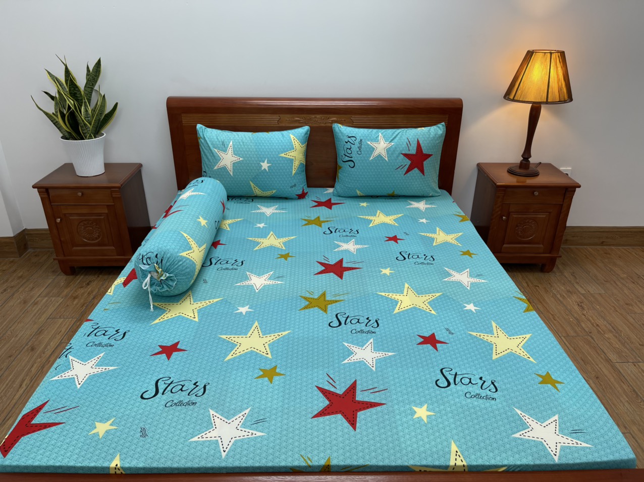 Bộ 4 món drap ga giường thun lạnh hàn quốc mẫu hoa mới -đủ size