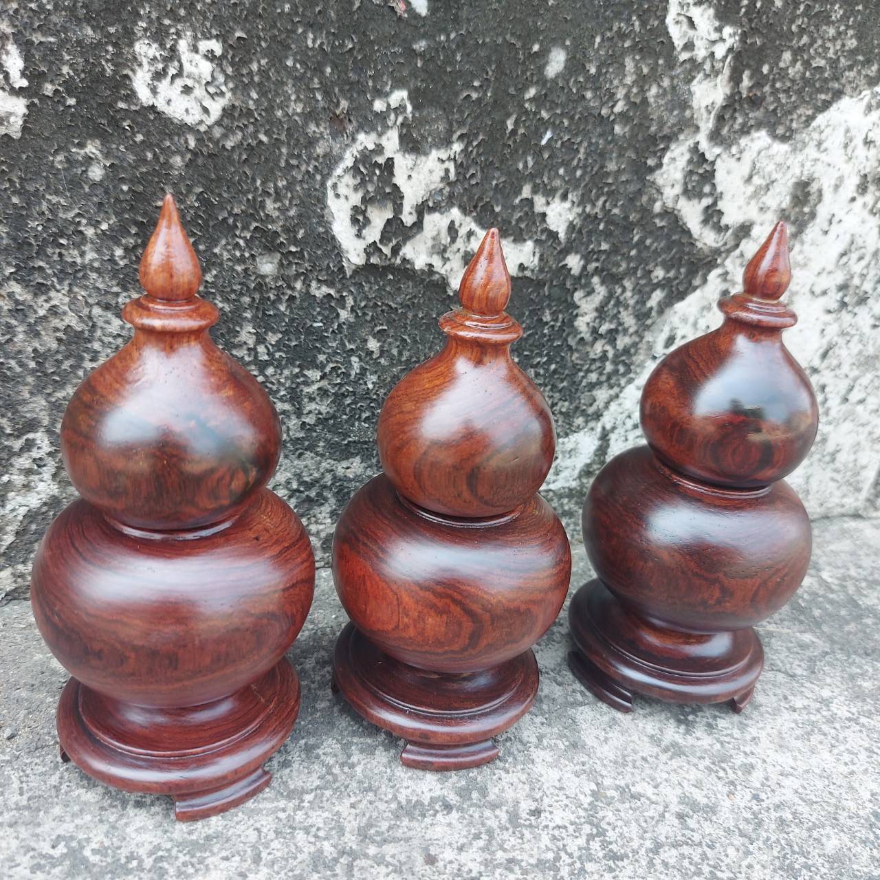 Ống đựng tăm hồ lô đẹp - gỗ cẩm