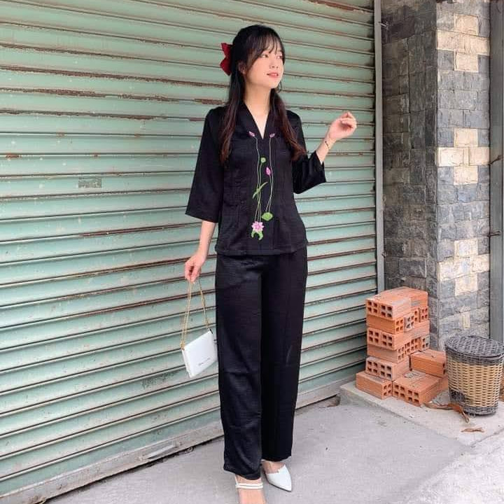 [HCM]Đồ lam đi chùa đồ phật tử Mẫu Lụa Sen
