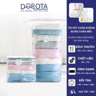 Túi hút chân không quần áo DOROTA không cần dùng bơm dùng đựng và xếp gọn đồ thu đông thumbnail