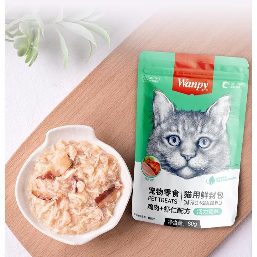 [Combo 15 Gói] Pate Wanpy Cho Mèo Gói 80g - Pate Cho Mèo Wanpy (Mix Đủ Vị)