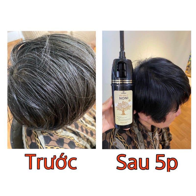 DẦU GỘI PHỦ BẠC NONI VISIAMI 200ML - GỘI LÀ ĐEN