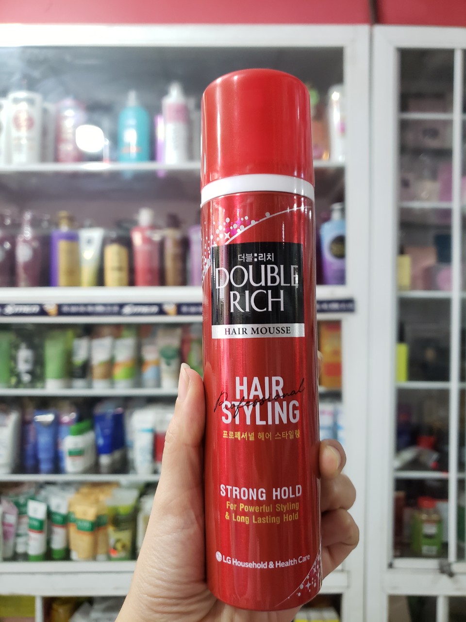[HCM]Mousse tạo kiểu tóc Double Rich Strong Hold 150ml