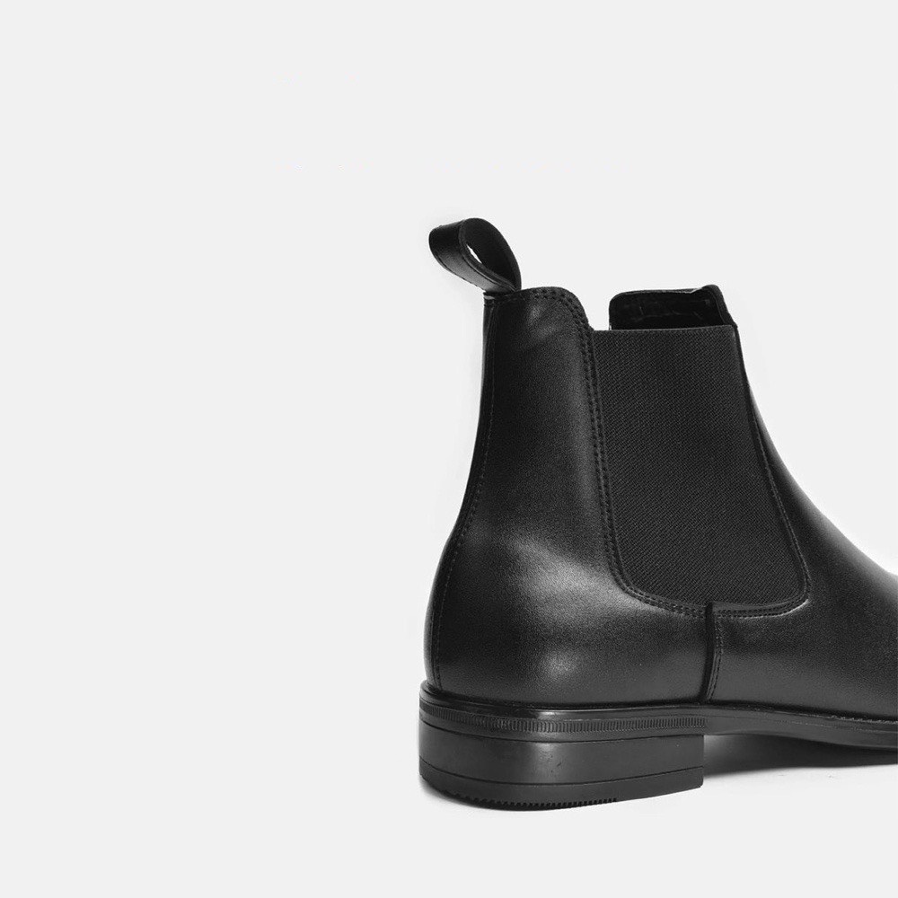 Giày cao cổ chellsea Boots da mềm đế cao khâu đế