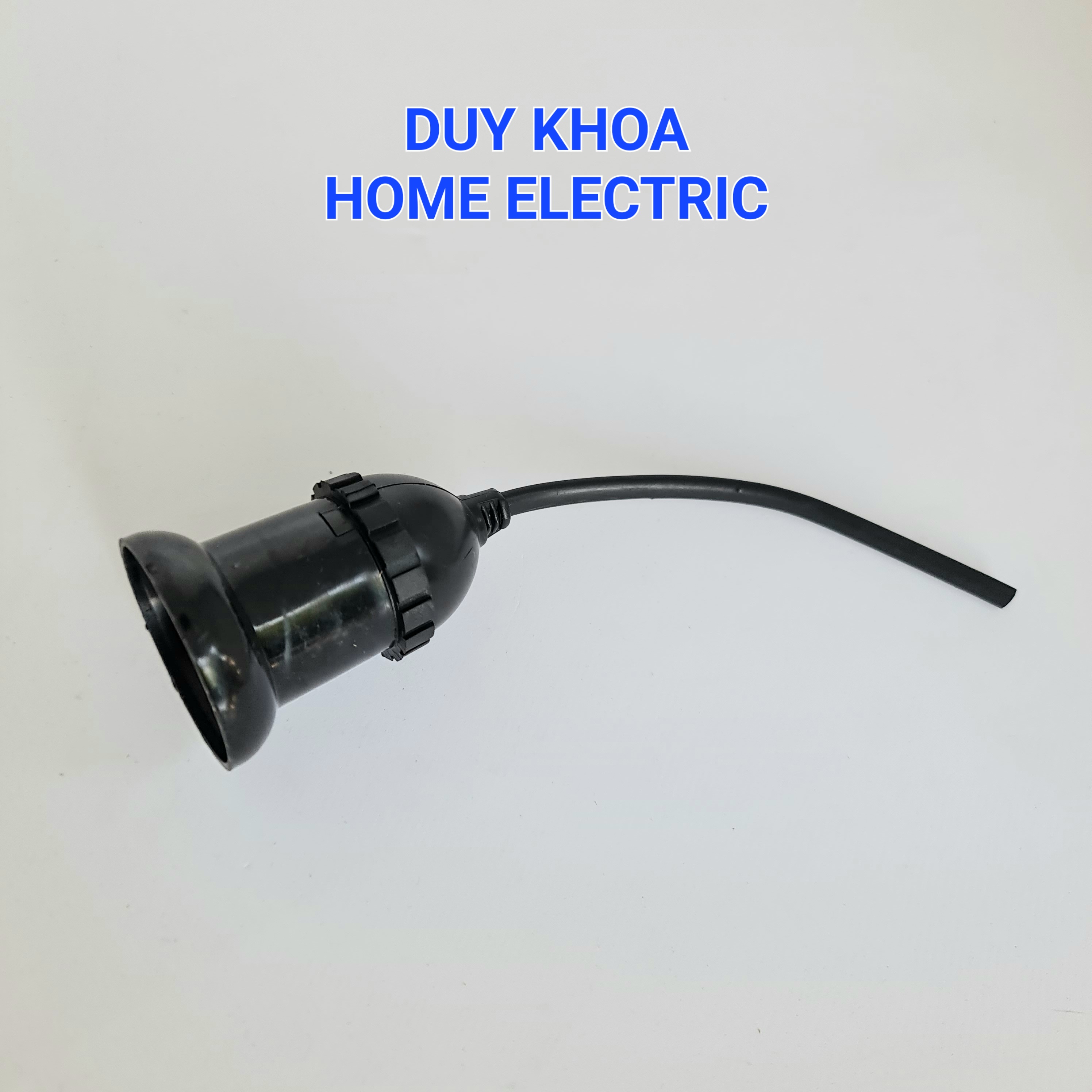 Đui Đèn E27 Đúc Kín Nước Có Dây 12cm