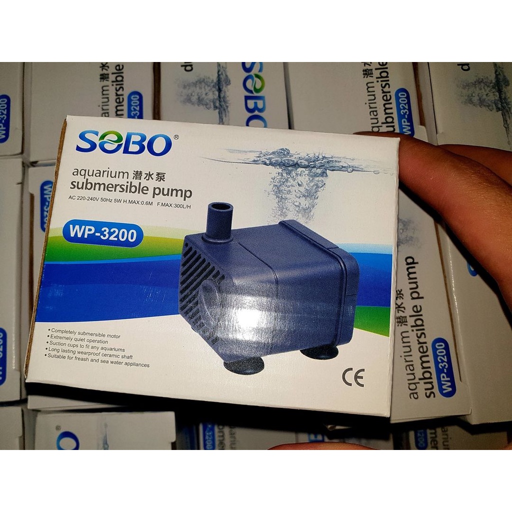 Bơm Nước Sobo WP-3200 (5W-300L/H-0.6M) - Máy Bơm Chìm Bể Cá Mini