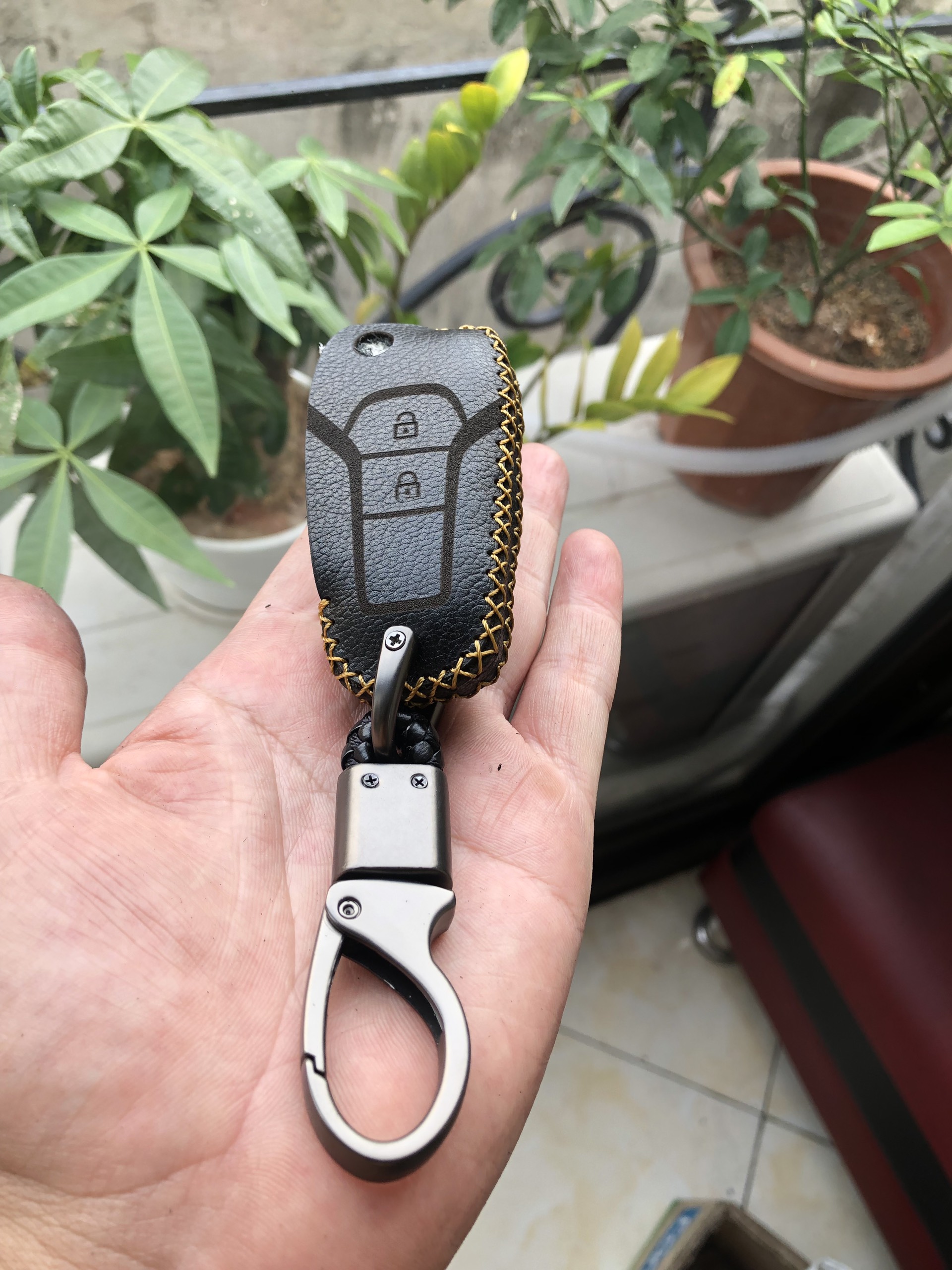 BAO DA CHÌA KHÓA XE FORD RANGER, Chìa Cơ 2 nút Bấm
