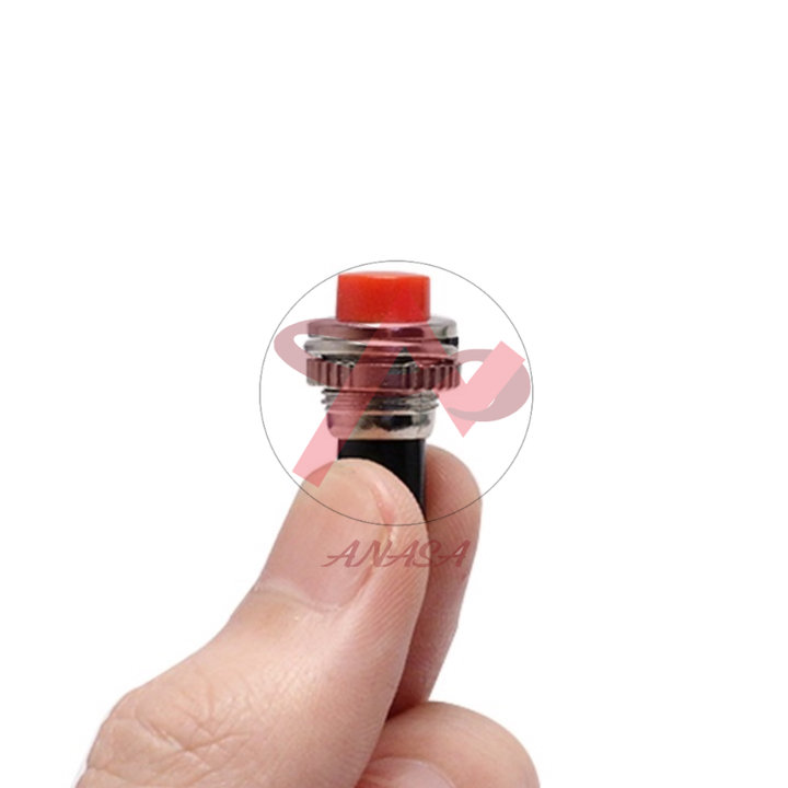 Nút Nhấn Đề Vỏ Sắt Nhấn Nhả 10mm