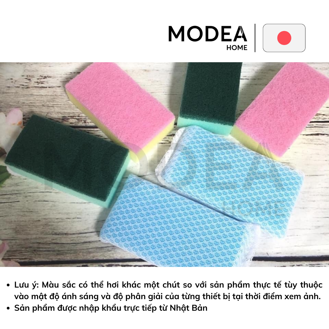 Bộ 6 miếng mút rửa chén bát Nhật Bản