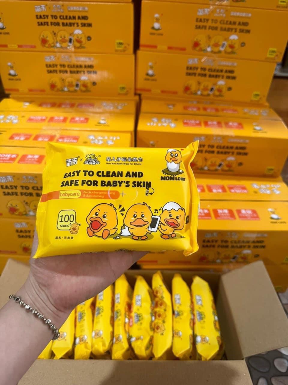 COMBO 2 THÙNG 20 GÓI KHĂN GIẤY ƯỚT CON VỊT_THÙNG GIẤY
