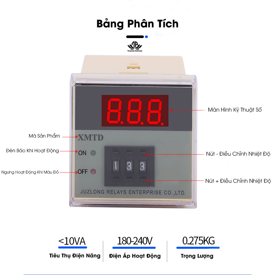 Đồng Hồ Nhiệt Độ XMTD-2001 CKC K 399℃