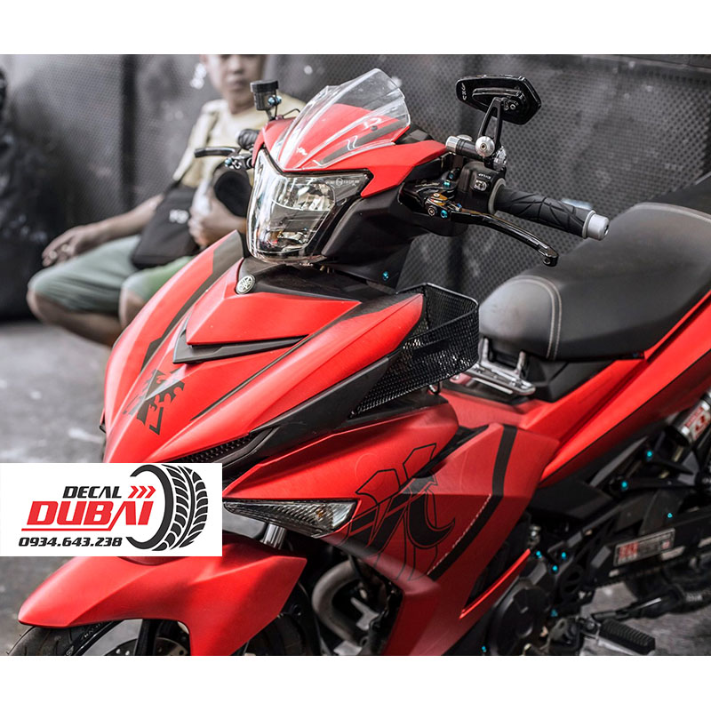 Tem Trùm Dán Xe Exciter 150 Đỏ Nhám