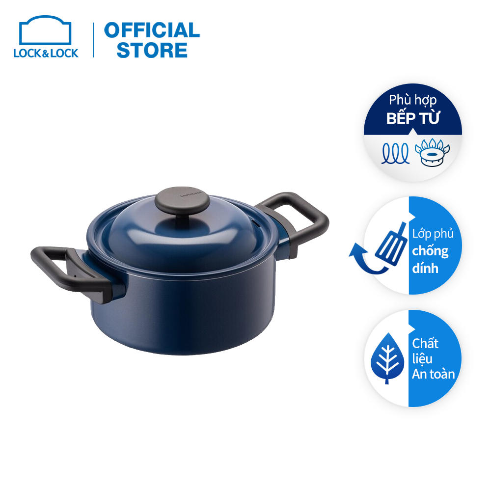 [Duy nhất 23.8 - Mua ngay] LDE1202IH - Nồi Lock&Lock DECORE 20CM - Màu navy