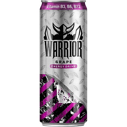 Nước Ngọt Warrior Nho Thái Lan 1 Lốc 6 Lon