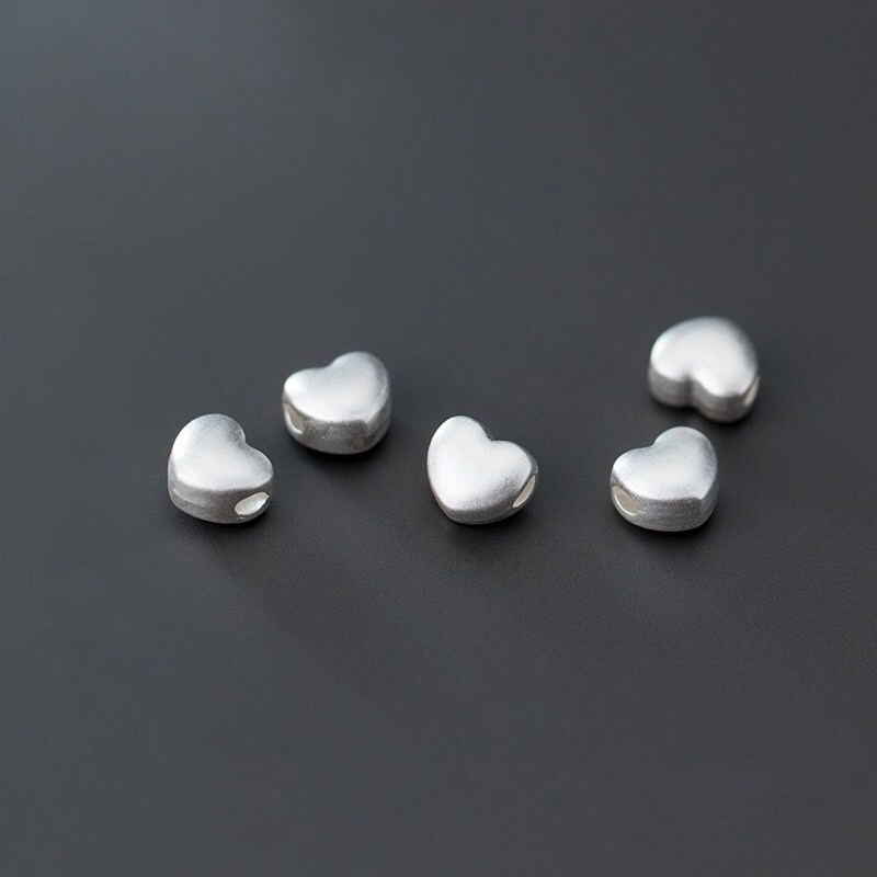 [S925] Charm bạc 3D hình trái tim - MH178