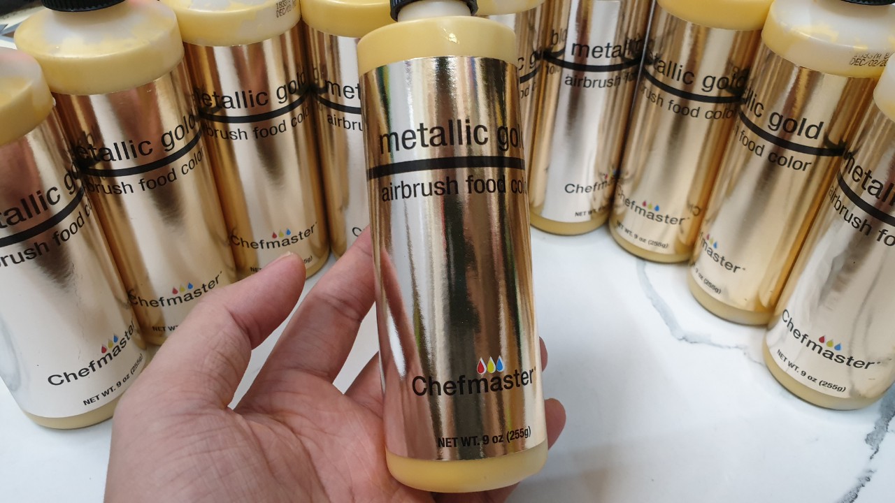 Màu nhũ vàng Chefmaster Metallic Gold - 255gram