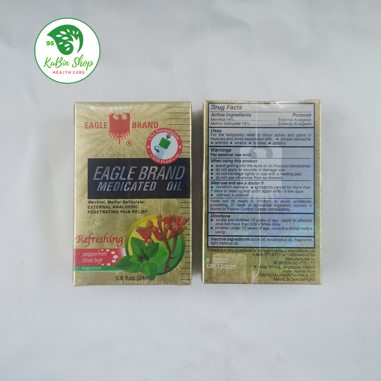 Dầu gió Con Ó Eagle Brand 24ml hàng Mỹ Chính hãng