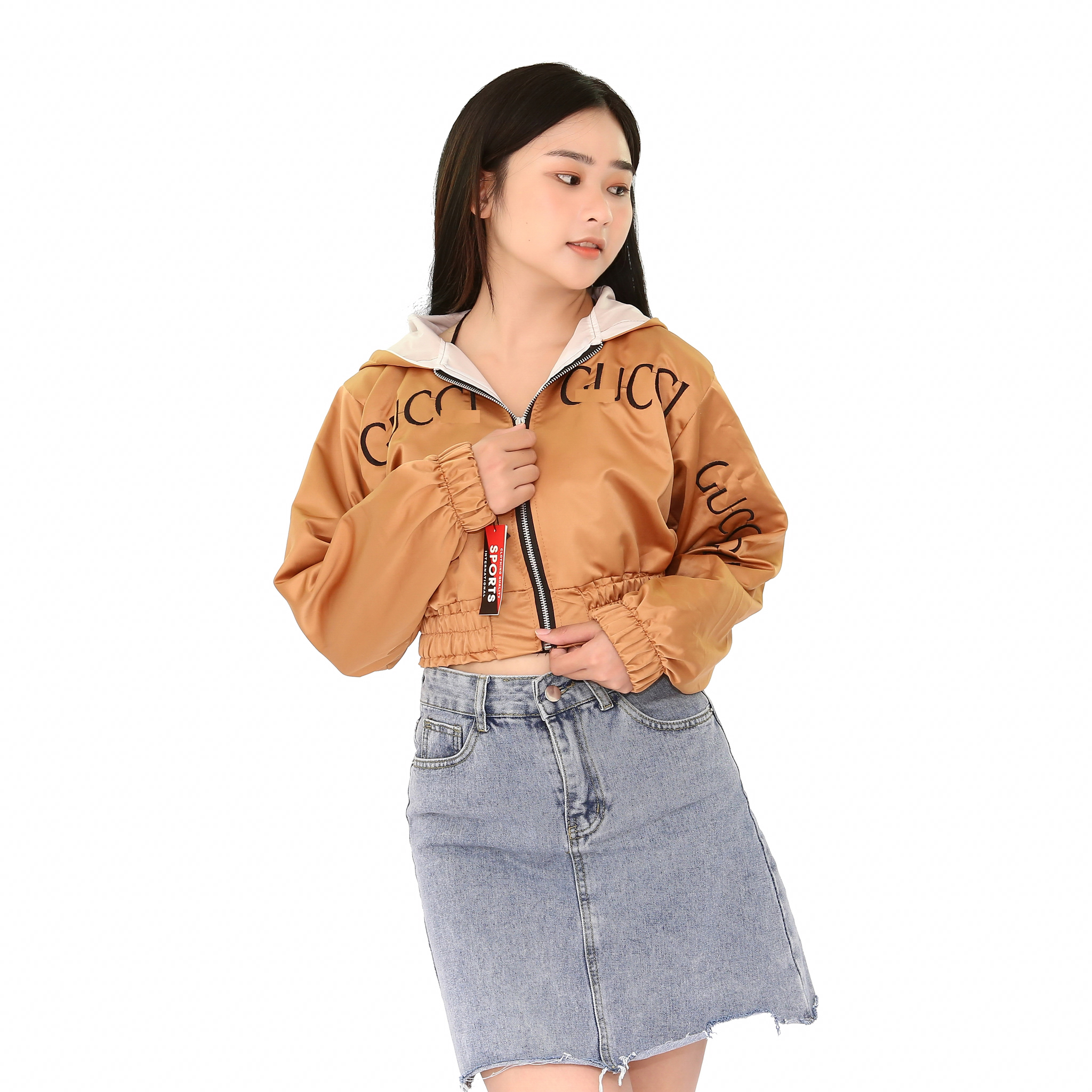 [HCM]Áo Khoác Phi Lụa Form Lửng Sang Chảnh Cá Tính Guuuuci