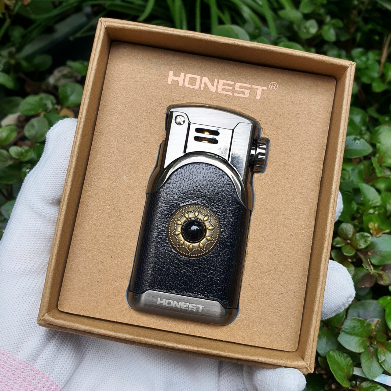 Bật Honest Bọc Da Cẩn Ngọc ( Có Hộp - Tặng Đá )