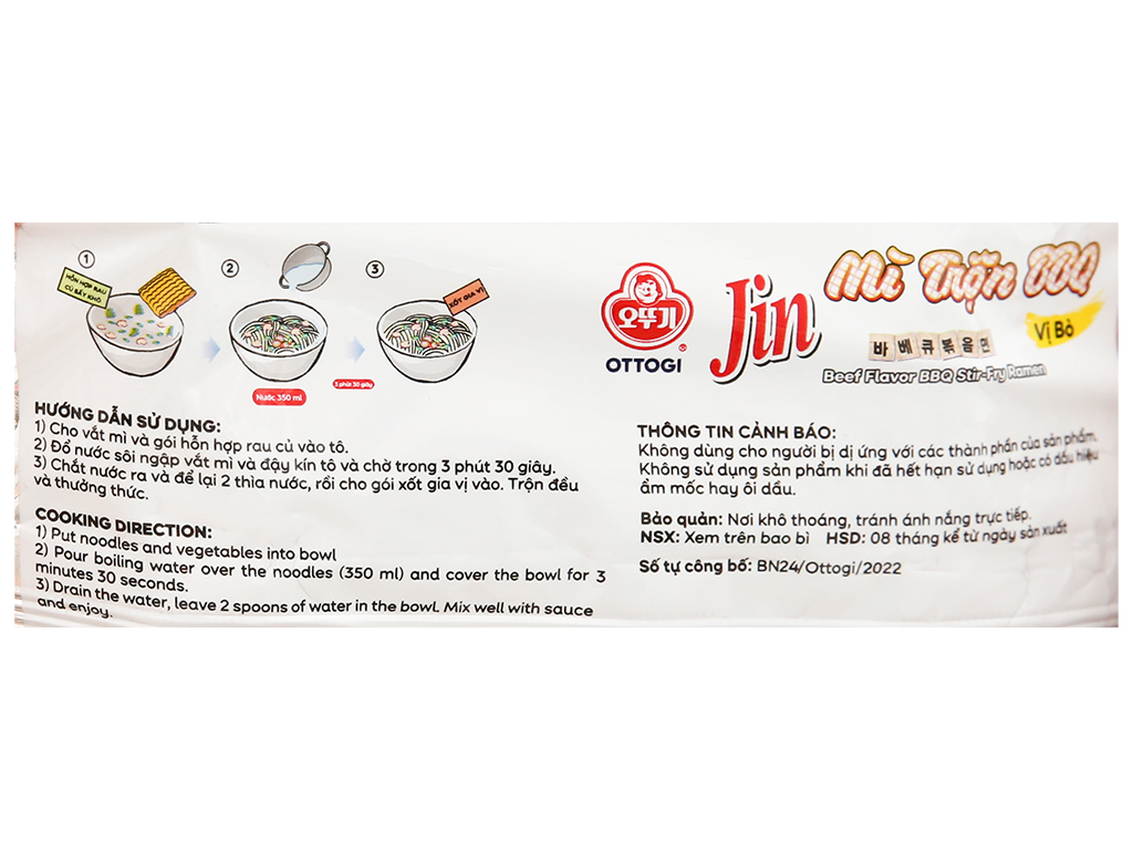 CB 10 GÓI MÌ JIN OTTOGI TRỘN BBQ VỊ BÒ 75GR- 52903