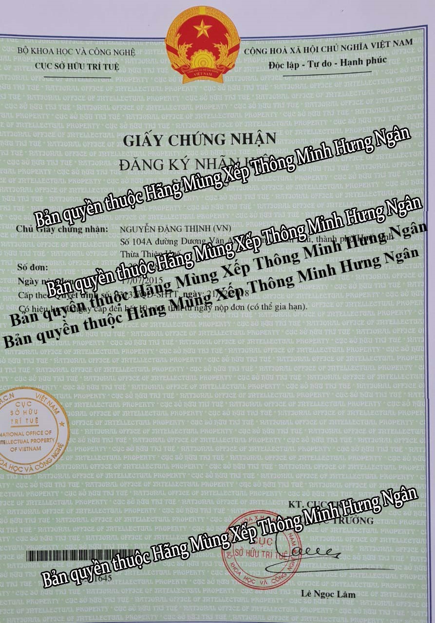 Mùng xếp thông minh Hưng Ngân 1m2x2m