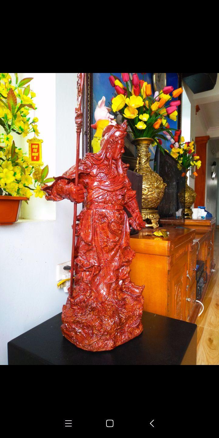 Tượng quan công đứng cao 68cm