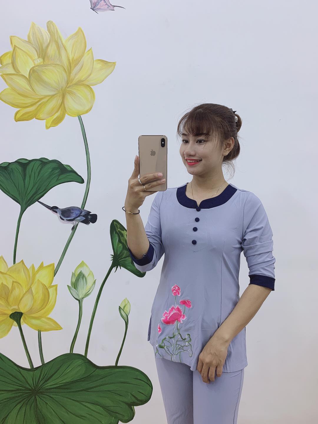 Đồ Lam Đi Chùa Thun Phối