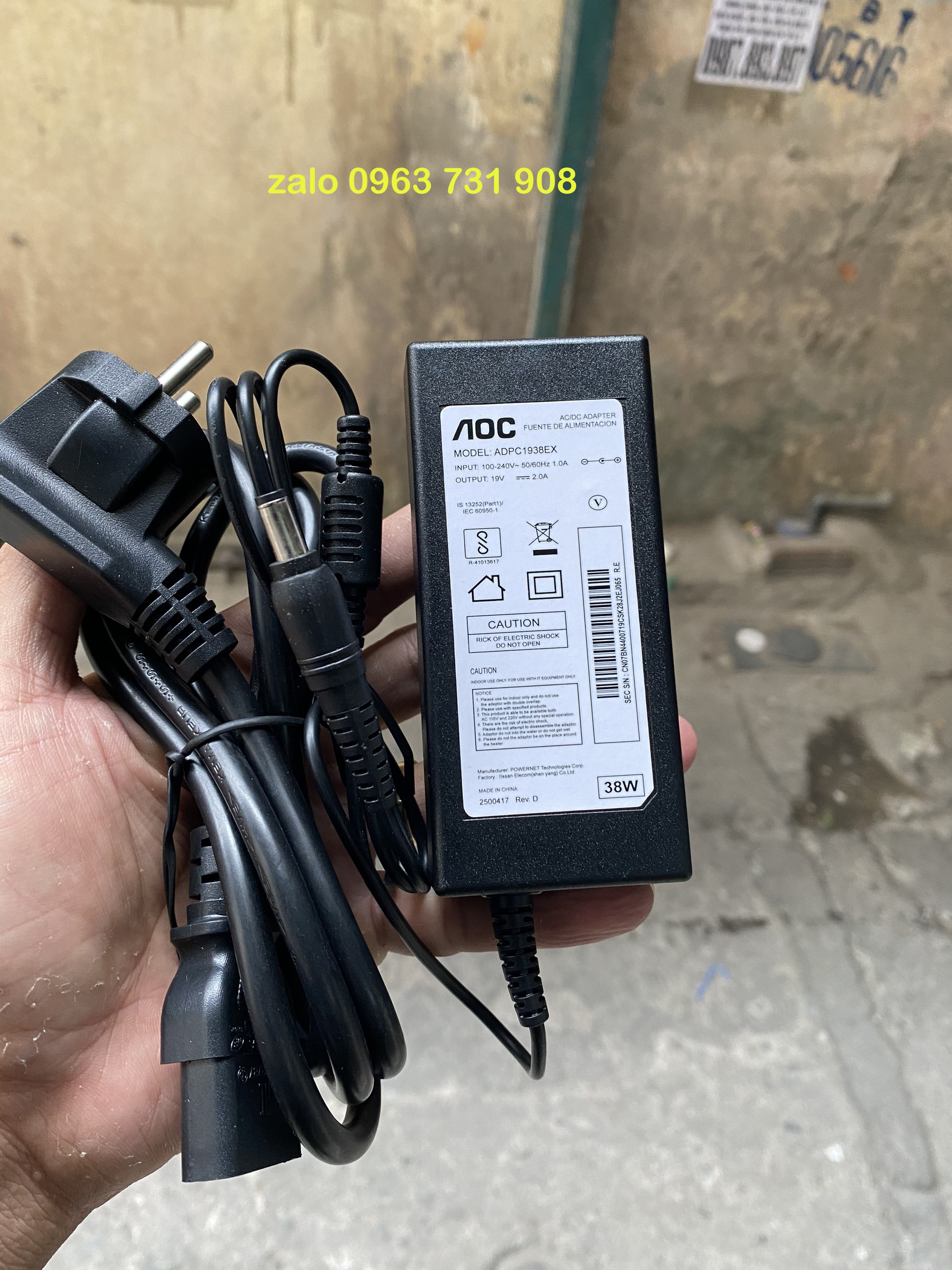 ADAPTER MÀN HÌNH AOC 19V