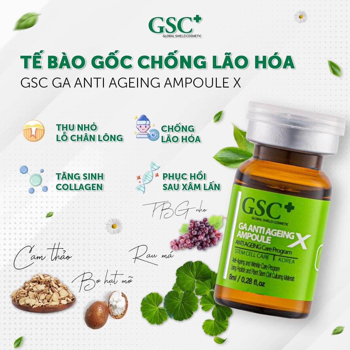 Tế bào gốc sẹo GSC+ lẻ lọ 8ml