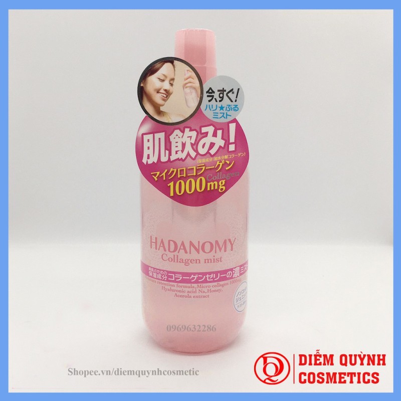 Xịt khoáng Hadanomy Collagen Mist 250ml Nhật Bản