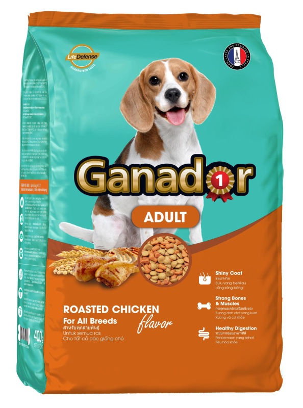 Hanpet- Ganador Adult Roasted Chicken - Gói 400g Thức ăn cho chó trưởng thành hương vị gà nướng