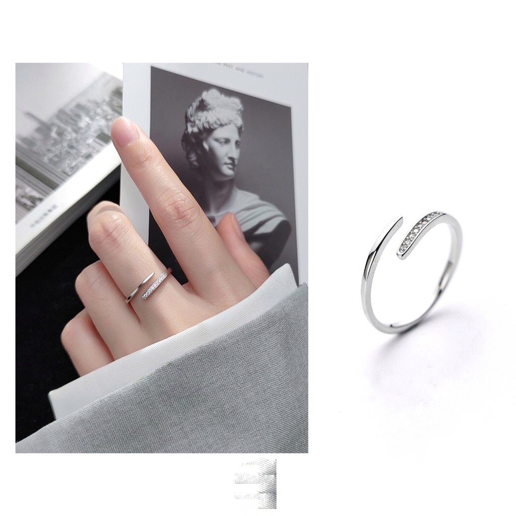 Nhẫn bạc ý dạng hở DaLiA Jewelry cá tính