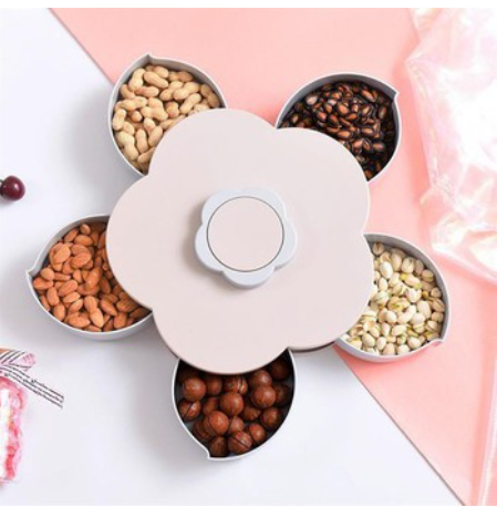 khay mứt phíp xoay xòe hoa 5 cánh đẹp