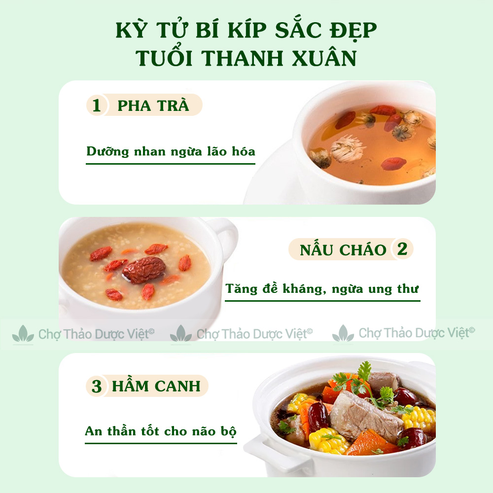 Kỳ tử Ninh Hạ 1kg, trà kỳ tử hữu cơ, hạt to, tròn, màu đỏ đẹp, pha trà, hầm canh, tốt cho sức khỏe
